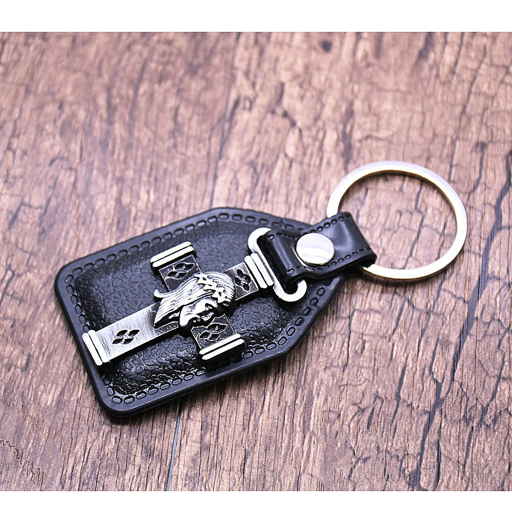Wholesale Cross Leather Keychain
